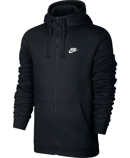 Nike Sportswear Club Hoodie FZ BB Hoodie Heren - Black/Black/White