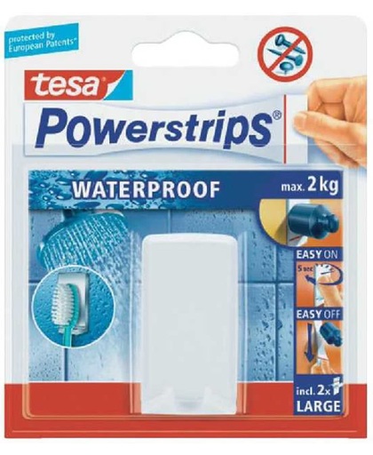 Tesa powerstrips waterproof tandenborstelhouder wit