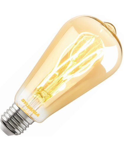 Sylvania Toledo rustikalamp LED spiraalfilament goud 5W (vervangt 25W) grote fitting E27
