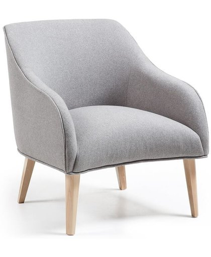 Kave Home Lobby - fauteuil - zilvergrijs