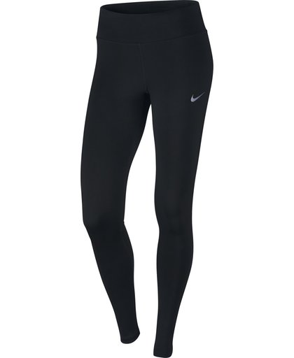 Nike Power Essential Tight DriFit Sportbroek Dames - Black/Black/(Reflective Silv)