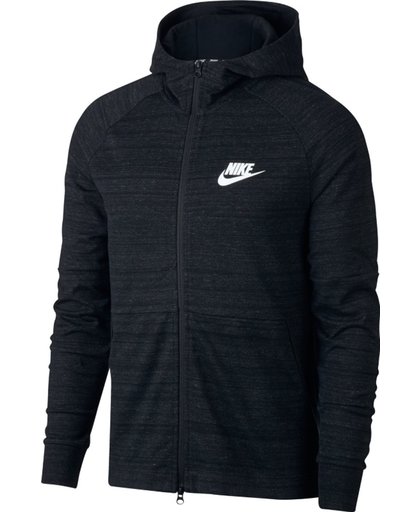 Nike Sportswear Advance 15 Hoodie FZ Knit Hoodie Heren - Black/Htr/Black/White