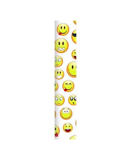 Inpakpapier smileys / emoticons - 200 x 70 cm - cadeaupapier / kadopapier
