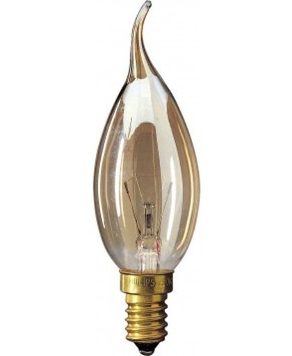 Gloeilicht Kaarslamp Bended Tip E14 15W 230V Goud - 6 stuks