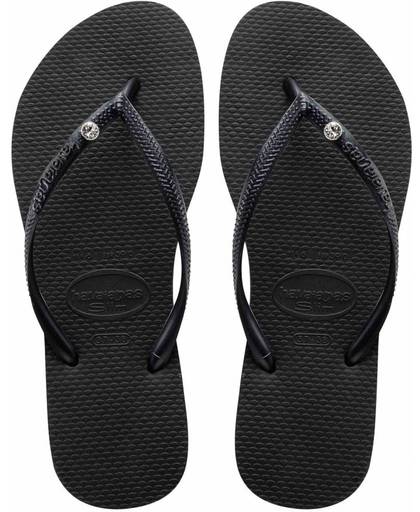 Havaianas - Slim Crystal Glamour Sw -4119517  - Sportieve slippers - Dames - Maat 35 - Zwart - 0090 -Black