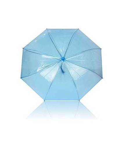 Plastic blauwe paraplu 92 cm