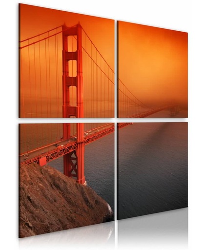 Schilderij - San Francisco - Golden Gate Bridge