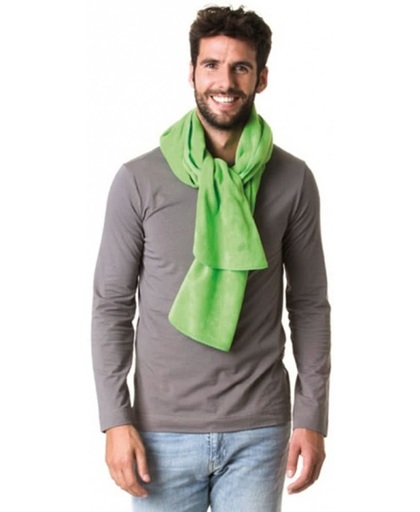 Lange lime groene fleece sjaal
