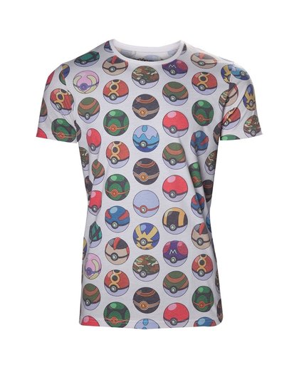 POKEMON - T-Shirt Allover Print PokeBalls (M)