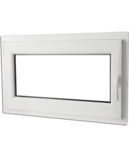 vidaXL PVC raam met dubbel glas en handvat rechts 900 x 600 mm