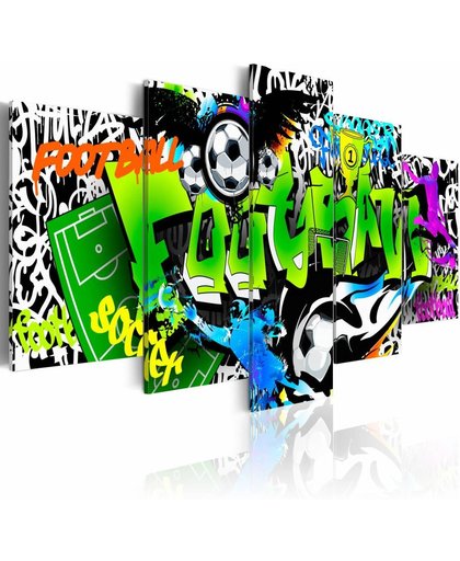 Schilderij - Voetbal Graffiti