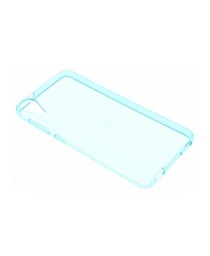 Turquoise transparant gel case voor de htc desire 10 lifestyle