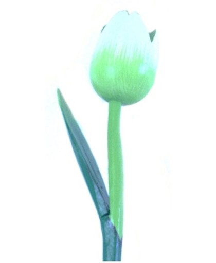 Houten tulp op steel groen 35 cm