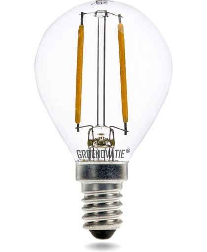 E14 LED Filament Kogellamp 2W Warm Wit Dimbaar