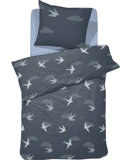 Damai Birdy - Kinderdekbedovertrek - 140 x 200/220 cm - Eenpersoons - Night blue