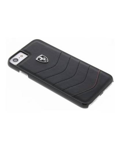 Zwarte scuderia leather hard case voor de iphone 8 / 7