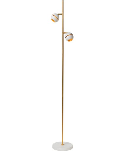 Lucide BINARI - Vloerlamp - Ø 20 cm - LED - 2x5W 2700K - Wit