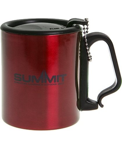Summit Drinkbeker Met Deksel Aluminium Rood 300 Ml