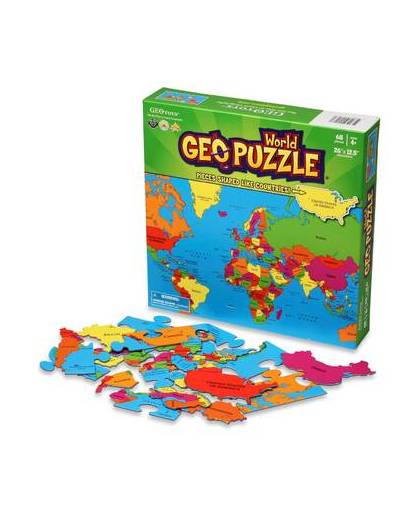 Geopuzzle wereld - 68 stukjes (eng)