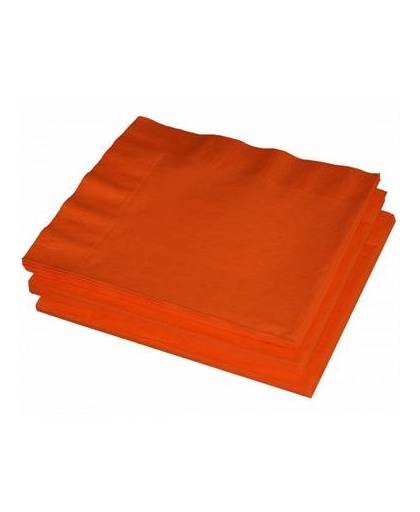 Oranje servetten 33 x 33 cm
