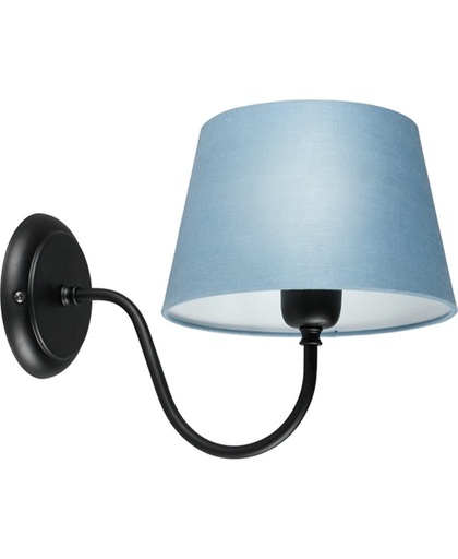 QAZQA Combi Classic - Wandlamp met lampenkap - 1 lichts - D 340 mm - blauw