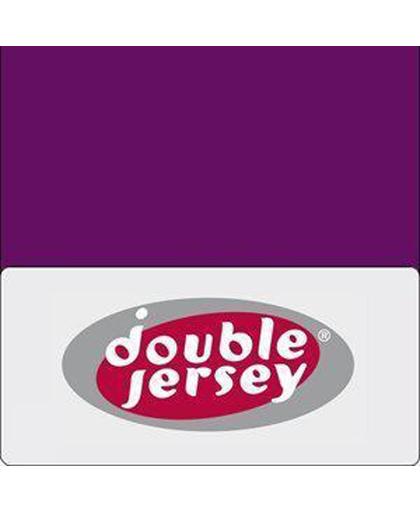 Double Jersey hoeslaken - Prune - Lits-jumeaux (200x220/230 cm)