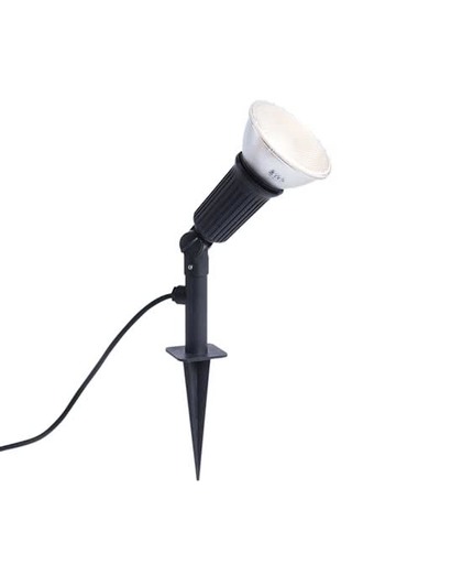 Calex Prikspot Bonk - Prikspot buitenlamp - 1 lichts - Ø 120 mm - zwart