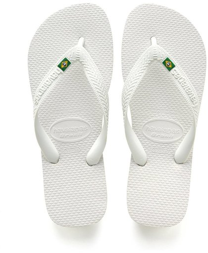 Havaianas Brasil Slippers Unisex - White