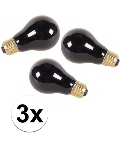 3x Blacklight lamp / bolletje - 75 watt - Blacklight lampen