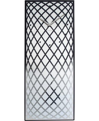 NeXtime Pendula - Klok - Rechthoekig -70 cm - Zilver - Glas