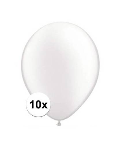 Qualatex ballonnen parel wit 10 stuks