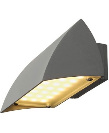 SLV NOVA LED WALL OUT wandlamp Wandlamp 1x79W Grijs Chroom LED IP44 227054