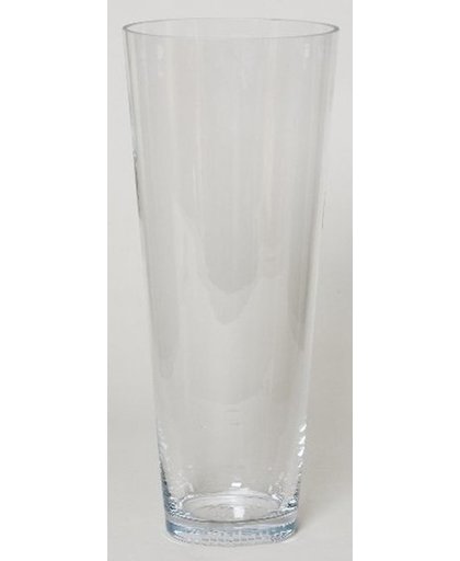Conische vaas helder glas 43 cm