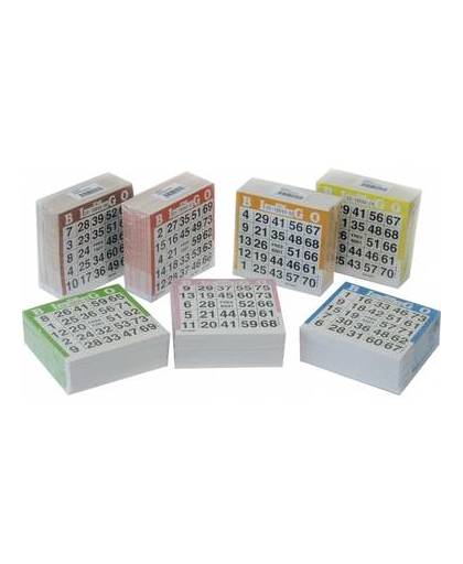 Gekleurd bingo blok - bingokaarten