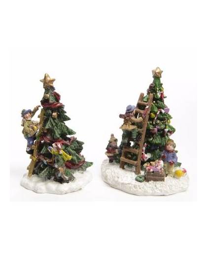 Kerstdorp maken figuurtjes kerstboom versieren type 2