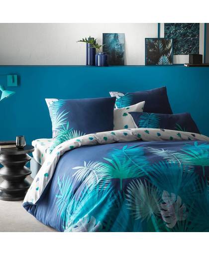 Matt & Rose Nuit tropicale - Dekbedovertrek - Hotelformaat - 260 x 240 cm - Blauw - Inclusief 2 kussenslopen