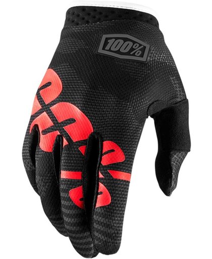 100% iTrack fietshandschoenen zwart Handschoenmaat L