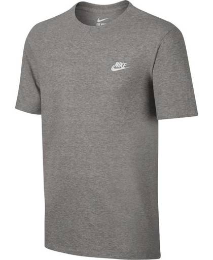 Nike Sportswear Tee Club Embroidered Futura Sportshirt casual Heren - Dk Grey Heather/(Cool Grey)