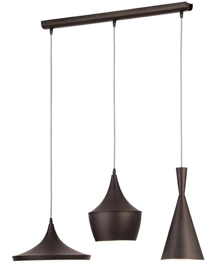 EGLO design Marazio - Hanglamp - 3 Lichts - Donkerbruin, Crème