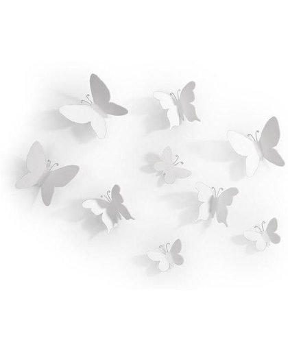 Umbra wanddecoratie vlinders Mariposa - Kleur - Wit