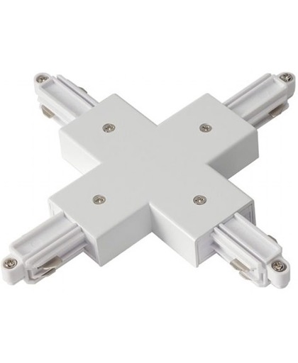 SLV X-verbinding voor 1-fase HV-spanningsrail Koppelstuk Wit 143161
