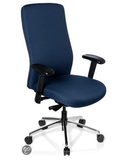 hjh office Heavy Chair - Bureaustoel - Zware belasting - Stof - Blauw