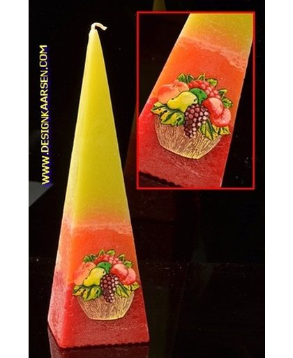 Gemengd Fruit kaars, Piramide, 24 cm