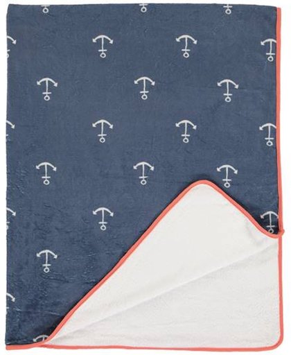 Covers & Co Anchor - Plaid - 130x170 cm - Blue