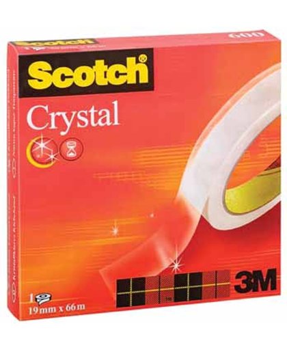 Scotch Plakband Crystal formaat 19 mm x 66 m doos met 1 rolletje