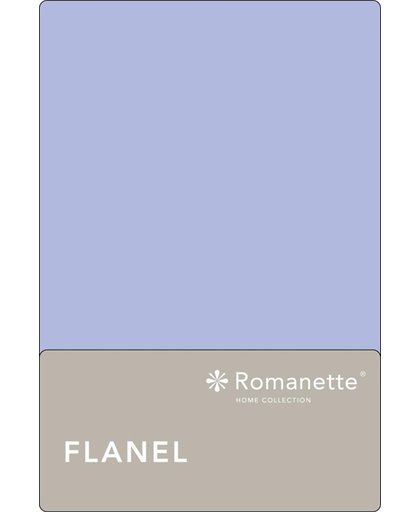 Romanette flanellen laken - Blauw - 1-persoons (150x250 cm)