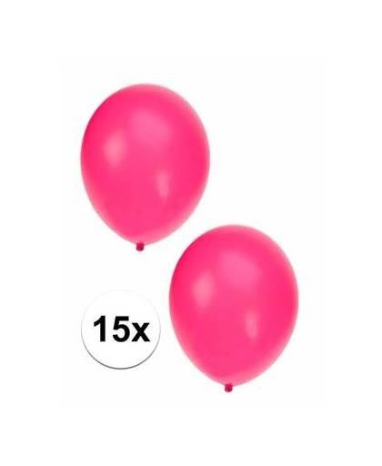 15x fluor roze ballonnen