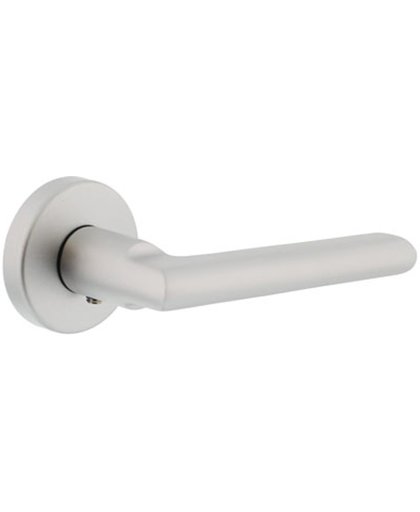 Intersteel deurkruk - Hoek 90° op rozet - Aluminium met zilverkleurige uitstraling
