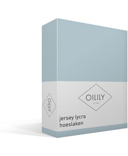 Oilily Jersey Lycra - Hoeslaken - Eenpersoons - 80/90x200/220 cm - Light blue