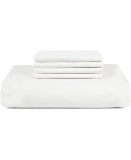 Joarz Pure White - Dekbedovertrek - Lits-jumeaux - 240x200/220 cm + 2 kussenslopen 60x70 cm - Wit